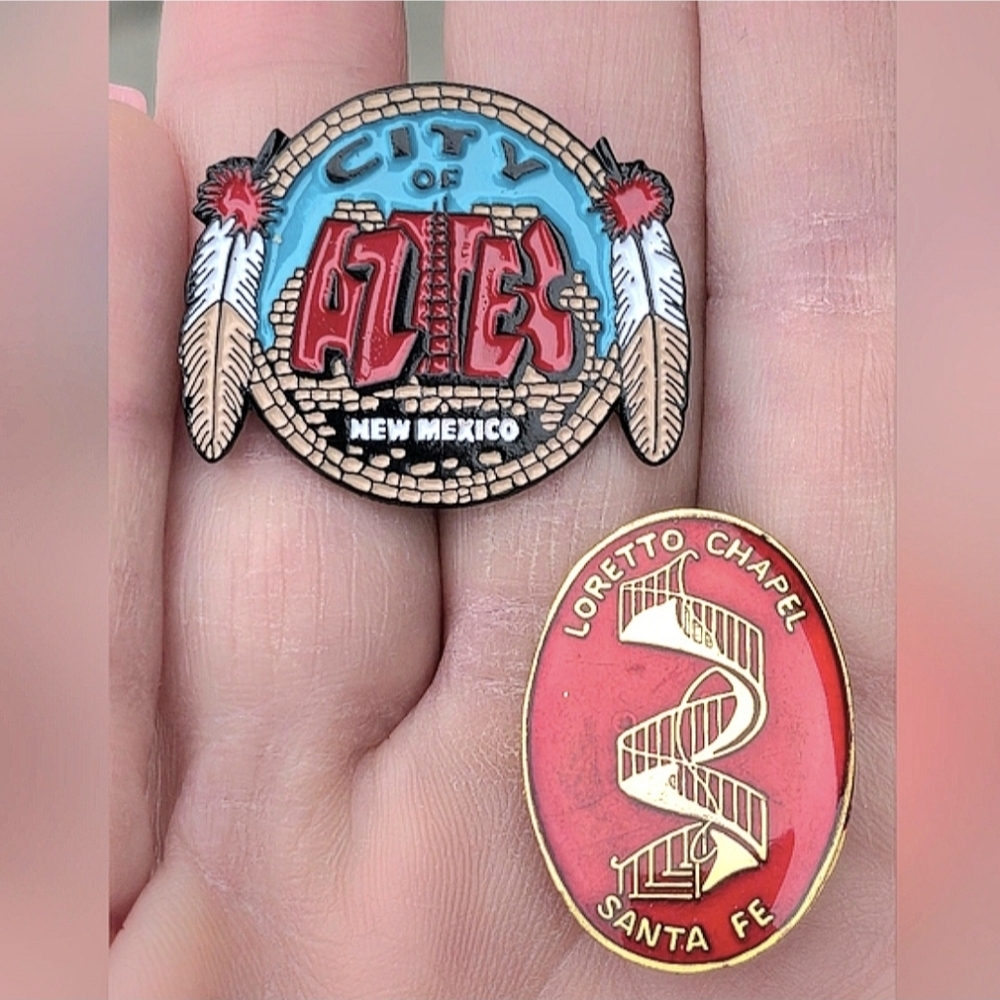 Pair of New Mexico Souvenir Lapel Pins